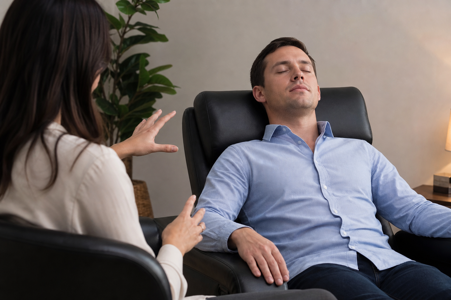 Confidence Hypnosis hero image for Can Hypnosis Help with Confidence in Dayton, showing confidence motivation, success goals, progress measurement, hypnosis session, hypnotherapy consultation, professional hypnotist in a clear article-specific hypnosis and hypnotherapy session context.